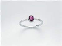Anello Miluna Donna Gemme Preziose in Oro bianco Rubino LID3361 - LID3361